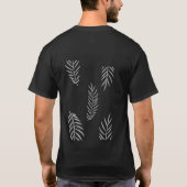 Minimaal T-shirt met bladpatroon (Achterkant)