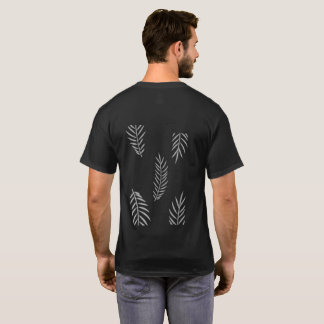 Minimaal T-shirt met bladpatroon