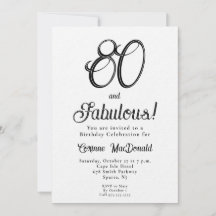 Minimaal Tachtig en Fabulous 80ste Verjaardagsfees