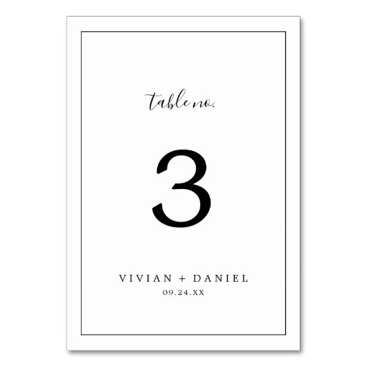 Minimaal Tafelnummer (Voorkant)