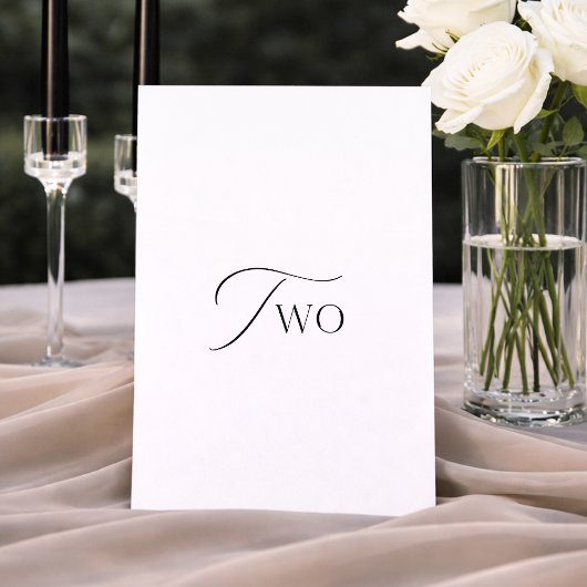 Minimaal Tafelnummer Twee Bord voor Huwelijk