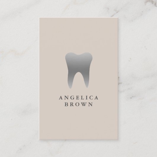Minimaal tandheelkundig Visitekaartje – Silver Too (Voorkant)