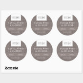 Minimaal Taupe Boho Patroon Logo Was Kaars Pot Dek Ronde Sticker (Vel)