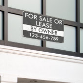 Minimaal Te Koop of Lease door Eigenaar Makelaar Spandoek (Buitenkant Gebouw)