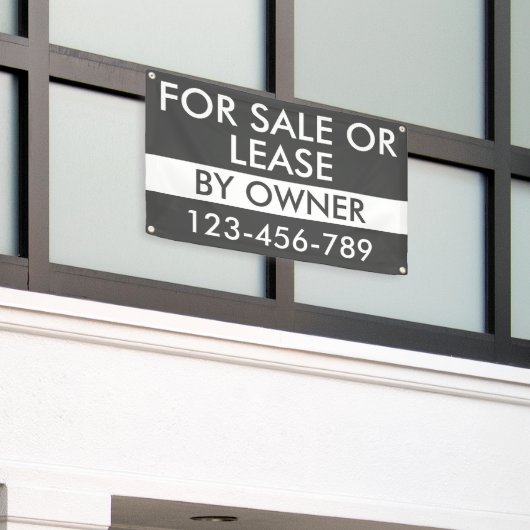 Minimaal Te Koop of Lease door Eigenaar Makelaar Spandoek (Buitenkant Gebouw)