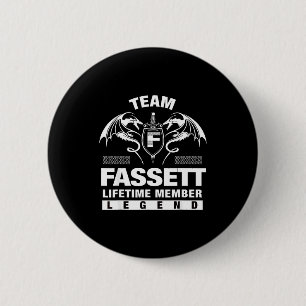 Minimaal Team Fassett Lifetime-lidcadeau Ronde Button 5,7 Cm