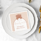 Minimaal teddybeerneutraal Baby shower Servet