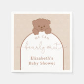 Minimaal teddybeerneutraal Baby shower Servet (Voorkant)