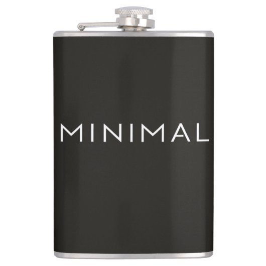 Minimaal Tekstontwerp – Schone Typografie Esthetie Heupfles (Voorkant)