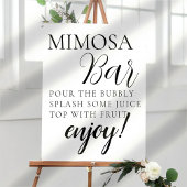 Minimaal tekstscript Mimosa Bar-bord Poster
