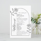 Minimaal tekstscript Wedding Program (Staand voorkant)