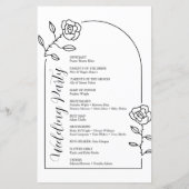 Minimaal tekstscript Wedding Program (Achterkant)