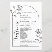 Minimaal tekstscript Wedding Program (Voorkant)