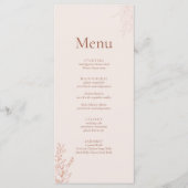 Minimaal Terracotta Botanisch Trouwmenu Menu (Voorkant)