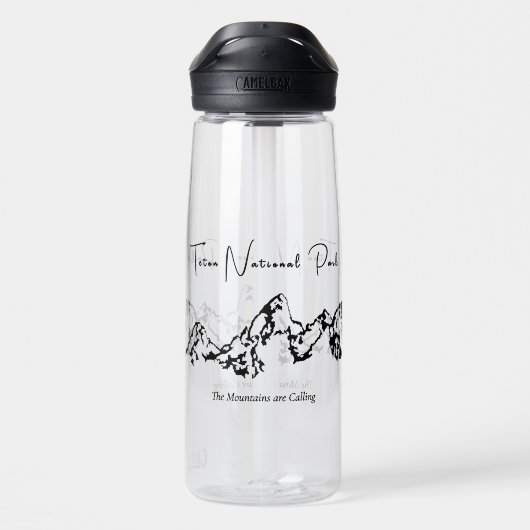 Minimaal Teton National Park 25oz Waterfles (Achterkant)