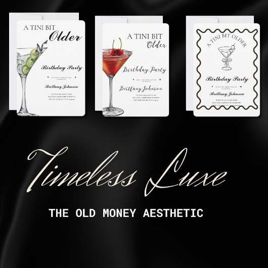 Minimaal 'tini beetje ouder! Cocktail verjaardagsf Kaart