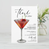 Minimaal 'tini beetje ouder! Cocktail verjaardagsf Kaart (Staand voorkant)