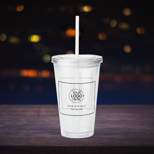 Minimaal toevoegen Business Logo-kader Acryl Drinkbeker