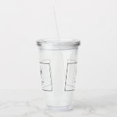 Minimaal toevoegen Business Logo-kader Acryl Drinkbeker (Links)