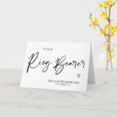 Minimaal tot onze Ring Bearer op onze huwelijksdag Kaart (Gele Bloem)