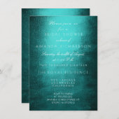 Minimaal Tropisch Blauwgroen Wit Vrijgezellenfeest Kaart (Voorkant / Achterkant)