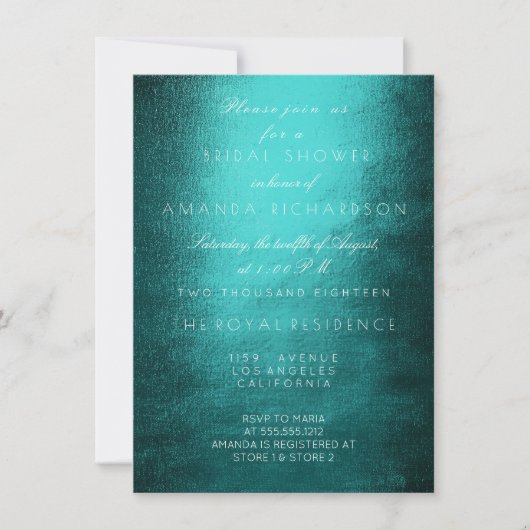 Minimaal Tropisch Blauwgroen Wit Vrijgezellenfeest Kaart (Voorkant)