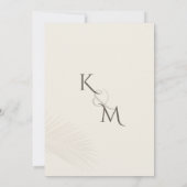 Minimaal Tropisch Palmblad Sla de datum op Kaart (Achterkant)