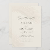 Minimaal Tropisch Palmblad Sla de datum op Kaart (Voorkant / Achterkant)