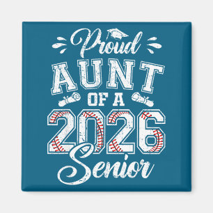 Minimaal trotse tante 2026 Senior honkbal Magneet