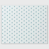 Minimaal Turquoise Bloem Wrapping Papier (Vlak)