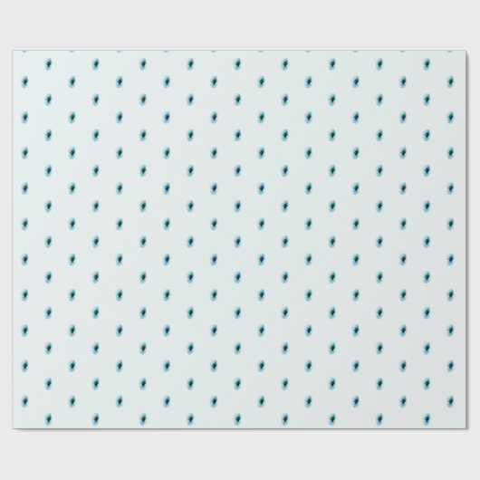 Minimaal Turquoise Bloem Wrapping Papier (Vlak)