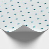 Minimaal Turquoise Bloem Wrapping Papier (Hoek)