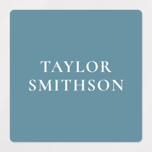    Minimaal Turquoise Terracotta Aangepaste Naam S Labels (Design 1)