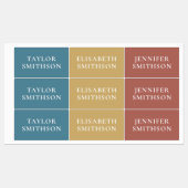    Minimaal Turquoise Terracotta Aangepaste Naam S Labels (Vel)