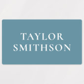    Minimaal Turquoise Terracotta Aangepaste Naam S Labels (Design 1)