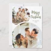 Minimaal twee afgeronde kerstfoto's feestdagenkaart (Voorkant)