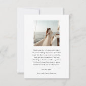 Minimaal twee foto's bruiloft bedankkaart (Achterkant)