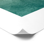 Minimaal twee harten Turquoise Taupe liefde je alt Poster (Hoek)