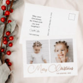 Minimaal twee kerstfoto's folie feestdagen briefkaart