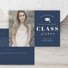 Minimaal type foto-Afstuderen Aankondiging