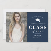 Minimaal type foto-Afstuderen Aankondiging (Voorkant)