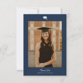 Minimaal type foto-Afstuderen Bedankkaart (Voorkant)