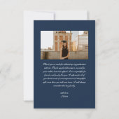 Minimaal type foto-Afstuderen Bedankkaart (Achterkant)