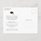 Minimaal type foto-Afstuderen Uitnodiging Briefkaart (Achterkant)