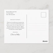 Minimaal type liefde en Bedankt fotohuwelijk Briefkaart (Achterkant)