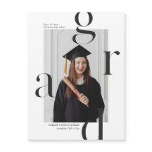 Minimaal Typografie Afstuderen Aankondigingsmagnee