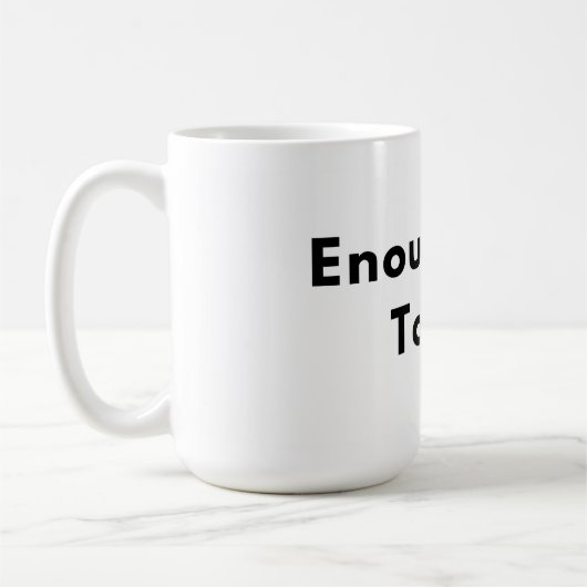 Minimaal typografie mok voor vandaag (Links)