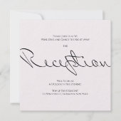 Minimaal typografisch amusement, toch formeel huwe kaart (Voorkant)