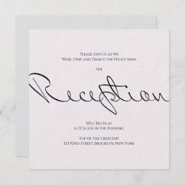 Minimaal typografisch feestje, toch formeel huweli kaart