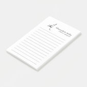 Minimaal uitgelijnd Script Monogram Post-it® Notes (Schuin)